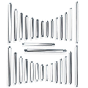 100pcs Steel Straight Barbell Earring Studs Tongue Ring 14G 16G Accessories
