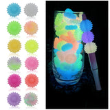 100pcs Luminous Silicone Daisy Beads Glow-In-The-Dark for Jewelry Making