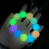 100pcs Luminous Silicone Daisy Beads Glow-In-The-Dark for Jewelry Making