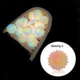 100pcs Luminous Silicone Daisy Beads Glow-In-The-Dark for Jewelry Making