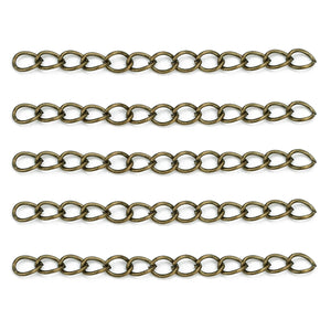 100pcs Tail Chains Extension Chain For Jewelry Making DIY Bracelets Necklace