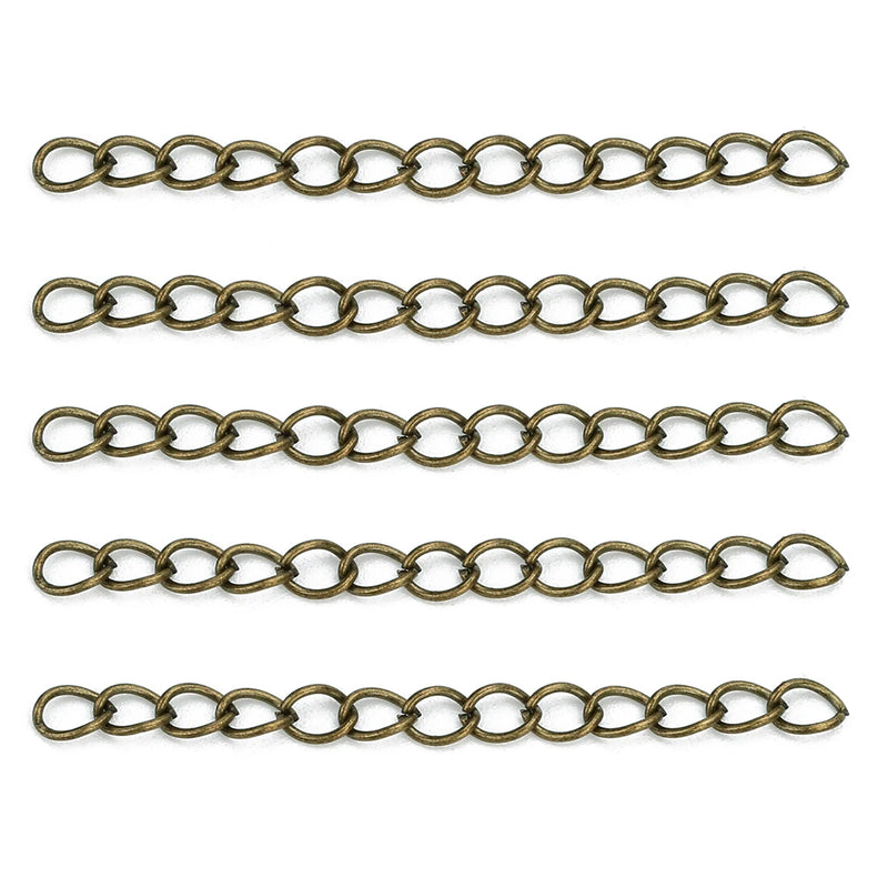 100pcs Tail Chains Extension Chain For Jewelry Making DIY Bracelets Necklace