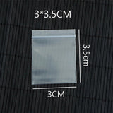 100pcs Small Ziplock Bags 3x3.5cm Self Sealing Transparent Plastic Jewelry Bags
