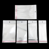 100pcs Transparent Self Adhesive Storage Bag OPP Poly Pack Bag