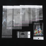 100pcs Transparent Self Adhesive Storage Bag OPP Poly Pack Bag