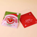 100pcs Transp. Biscuits Pouches 10x10+3cm Santa Claus Pattern Self-Adhesive Bags