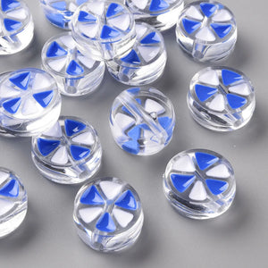 100pcs Acrylic Flat Round Beads for DIY Jewelry Making
