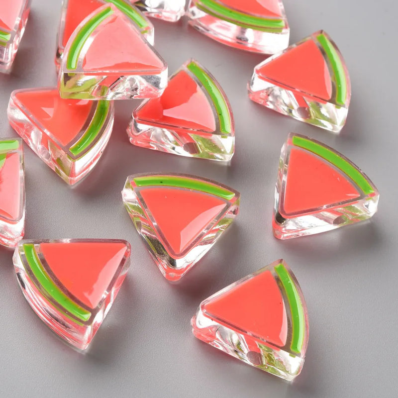 100pcs Watermelon Beads for Jewelry Making DIY Crafts