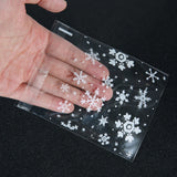 100 Transparent Snowflake OPP Bags for Holidays Party Gift Packaging