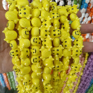 100pcs 16x19mm Ceramics Beads Ox Head Loose Spacer for Jewelry Making DIY