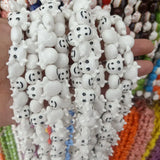 100pcs 16x19mm Ceramics Beads Ox Head Loose Spacer for Jewelry Making DIY