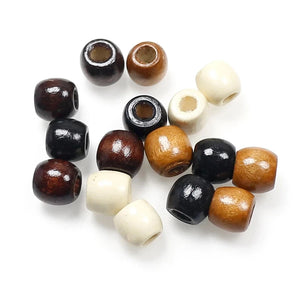 100pcs Vintage Wood Beads 10mm 12mm Big Hole Oval Wooden Spacer