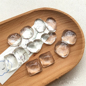 100pcs Water Ripple Resin Beads DIY Jewelry Accessory