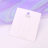 100pcs Bow-knot Printed Square Jewelry Cards for Hairpin Display