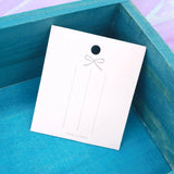 100pcs Bow-knot Printed Square Jewelry Cards for Hairpin Display