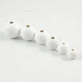 100pcs Painted Natural Wood Ball Beads 6-20mm Eco-friendly Puzzle Charm DIY