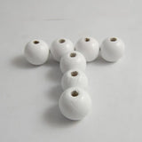 100pcs Painted Natural Wood Ball Beads 6-20mm Eco-friendly Puzzle Charm DIY