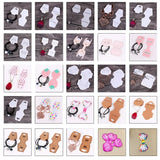 100pcs Square Jewelry Packaging Cards 3.8x10.2cm Necklace Bracelet Hairpin Tags