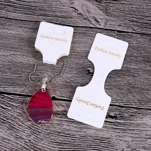 100pcs Square Jewelry Packaging Cards 3.8x10.2cm Necklace Bracelet Hairpin Tags