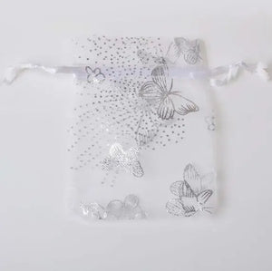 100pcs Butterfly Organza Wedding Candy Jewelry Drawstring Pouch