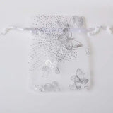 100pcs Butterfly Organza Wedding Candy Jewelry Drawstring Pouch