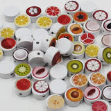 100pcs Colorful Lead-free Fruit Wood Beads Bracelet/Necklace 10x10mm