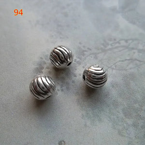 100pcs 4mm Tibetan Silver Loose Beads Jewelry Spacer DIY Bracelet Necklace Alloy