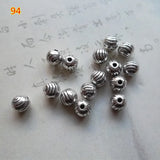100pcs 4mm Tibetan Silver Loose Beads Jewelry Spacer DIY Bracelet Necklace Alloy