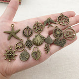 100pcs Antique Bronze Mix Charms Pendant for DIY Jewelry Making