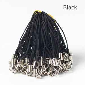 100pcs Polyester Single Ring Lanyard Jewelry Mobile Phone Pendant DIY