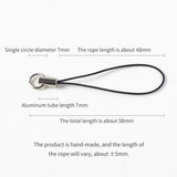 100pcs Polyester Single Ring Lanyard Jewelry Mobile Phone Pendant DIY
