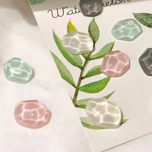 100pcs Water Ripple Resin Beads DIY Jewelry Earring Accessory