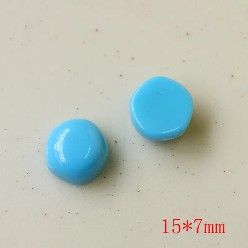 100pcs Geometry Irregular Rounds Flatback Beads DIY Jewelry Earring Accessory