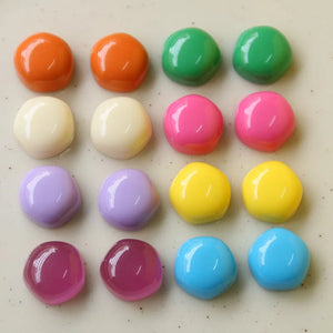 100pcs Geometry Irregular Rounds Flatback Beads DIY Jewelry Earring Accessory