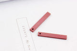 100pcs Geometric Rectangle Wood Beads Charms DIY Earring Pendants
