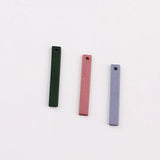 100pcs Geometric Rectangle Wood Beads Charms DIY Earring Pendants