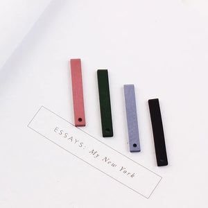 100pcs Geometric Rectangle Wood Beads Charms DIY Earring Pendants