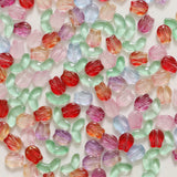 100pcs Glitter Cartoon Tulip Flower Glass Beads DIY Jewelry Accessory