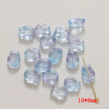 100pcs Glitter Cartoon Tulip Flower Glass Beads DIY Jewelry Accessory
