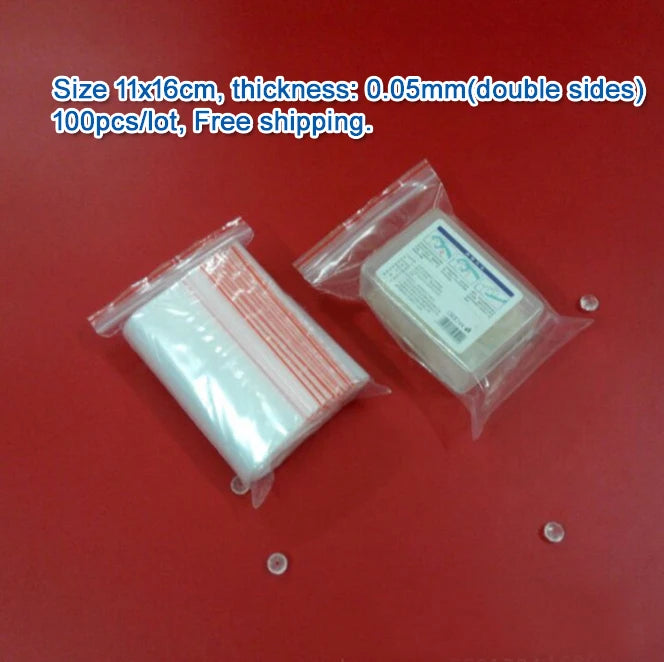 100pcs Transparent PE Zip Lock Bags 11*16cm