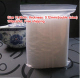 100pcs 11*16cm PE Zip Lock Bags Clear Plastic for Clothing Storage
