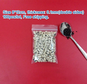 100pcs 8*12cm Transparent PE Zip Lock Bags for Clothing Storage