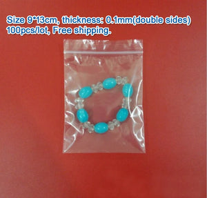 100pcs Clear PE Zip Lock Bags 9*13cm for Jewelry Gift Packaging