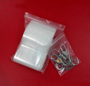 100pcs 9*13cm Clear PE Zip Lock Bags for Clothing Storage