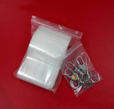 100pcs 9*13cm Transparent PE Zip Lock Bags, Clear Plastic Clothing Storage