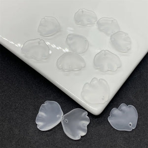 100pcs 15x18mm Flowers Glass Beads for Jewelry Making DIY Accessories