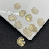 100pcs 15x18mm Flowers Glass Beads for Jewelry Making DIY Accessories