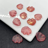 100pcs 15x18mm Flowers Glass Beads for Jewelry Making DIY Accessories