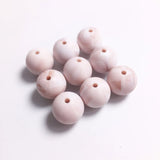 100pcs Marble Silicone Teething Beads Round BPA Baby Necklace Making