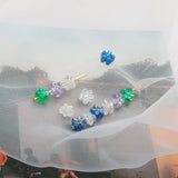 100pcs Mini Magic Flower Acrylic Beads for DIY Earrings